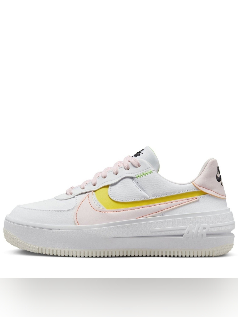 Nike Women's White and Yellow Sneakers